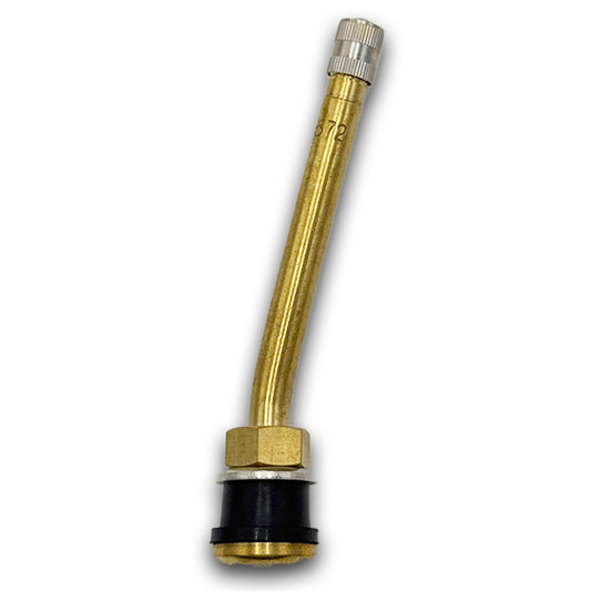 572-13 Brass Clamp-in 3.75" Tubeless Truck Valve Fits 0.625" Hole - 13° Bend - TR572-13 - a2ztiresupplies