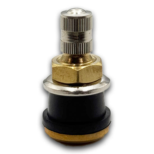 A2Z-575-1 575 Brass Clamp-in 1.125" Straight Truck Valve for Tubeless Tires - Fits 0.625" Hole - TR575 - A2Z Tire Supplies