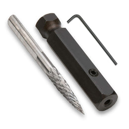 1/8" Premium Carbide Cutter and Quick Change Adapter with L-Key & Screw Included