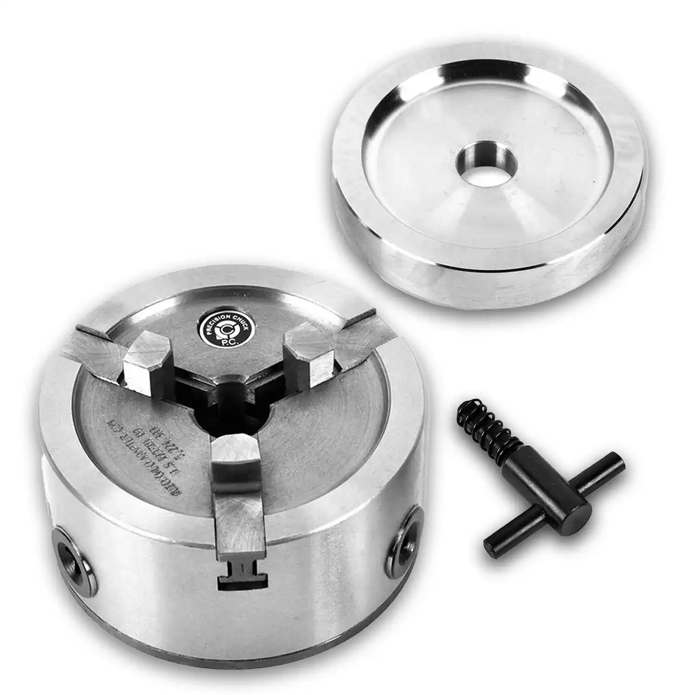 Hubless Quick-Chuck Adapter Set, 3-Piece, Fits 1" Arbor AMMCO, Accu-Turn & FMC Brake Lathes, Part #70040