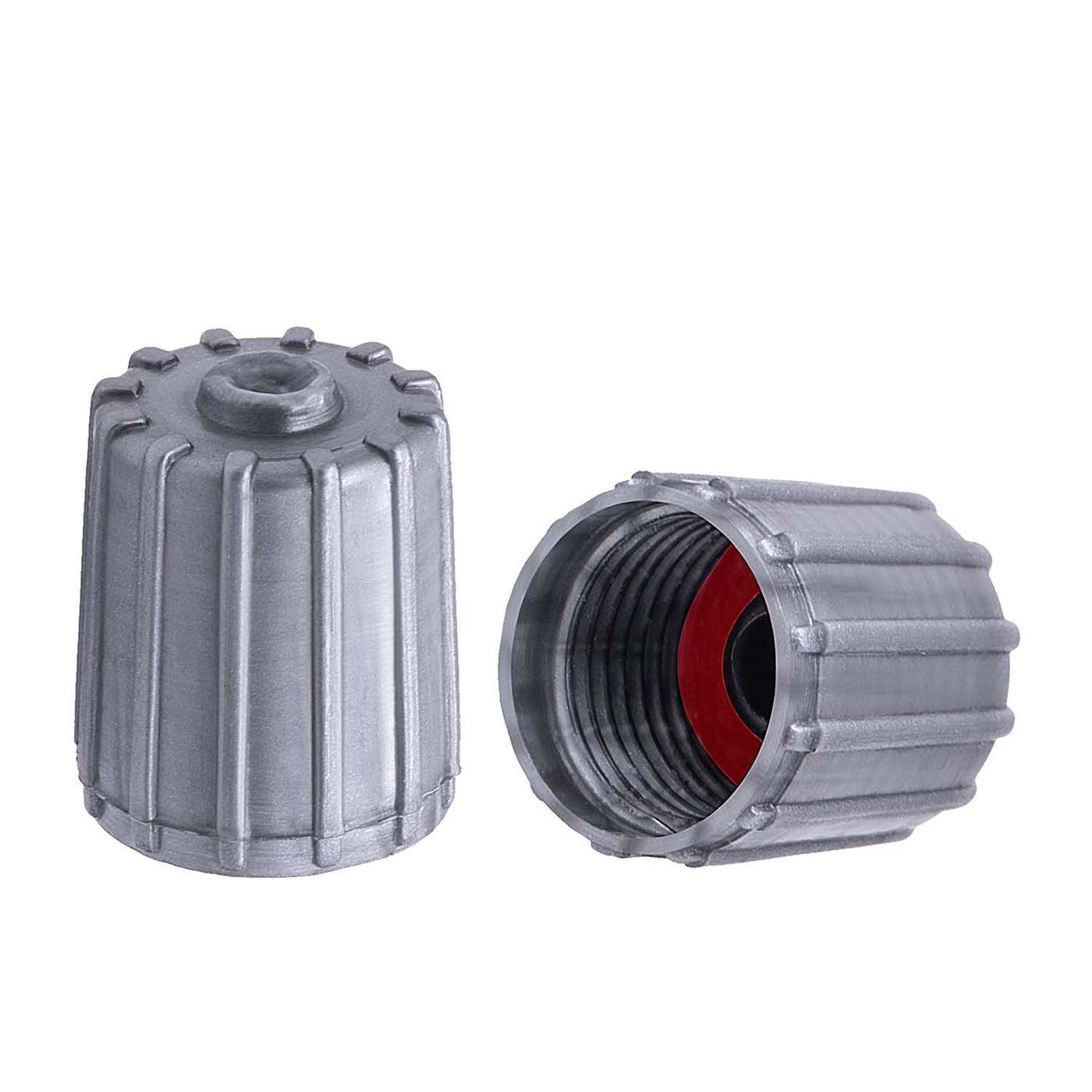 Gray Valve Stem Caps with O-Ring Seal - Universal | Cars, Trucks & Motorcycles
