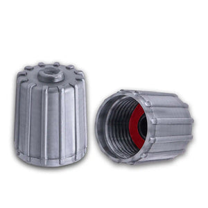 Premium Gray Tire Valve Stem Caps fits Cars, Trucks, Motorcycles & SUVs with O-Ring