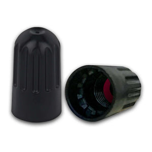 Long TPMS Black Plastic Valve Stem Caps fits Cars, Trucks, Motorcycles and SUVs with O-Ring