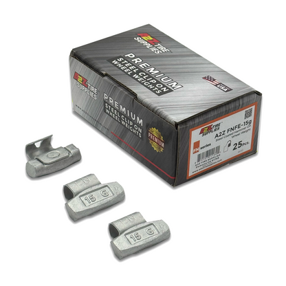 FN Series 15g Steel Hammer-On Wheel Weights (Box of 25) - a2ztiresupplies