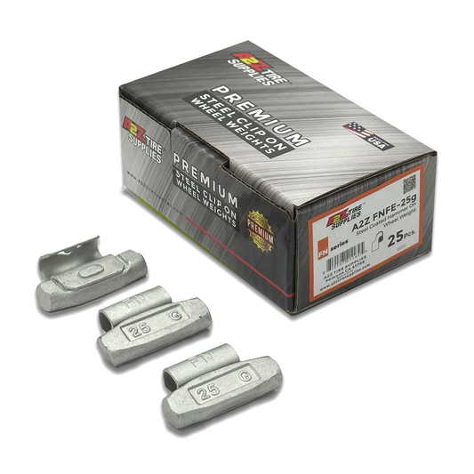 FN Series 25g Steel Hammer-On Wheel Weights (Box of 25) - a2ztiresupplies