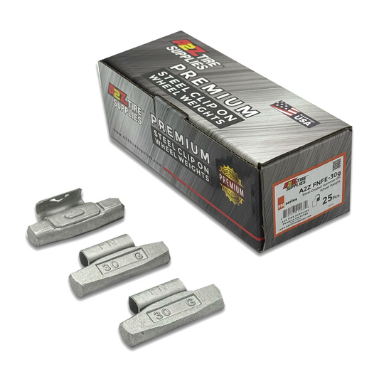 FN Series 30g Steel Hammer-On Wheel Weights (Box of 25) - a2ztiresupplies