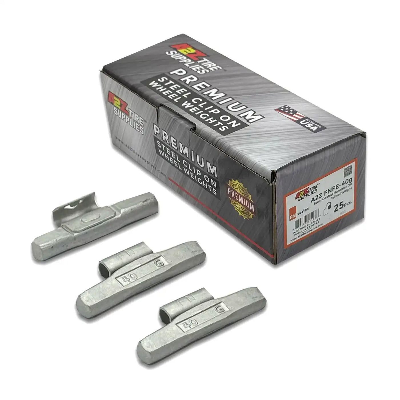 FN 40g Steel Clip on Wheel Weights for Japanese Alloy Rims 25 PCS