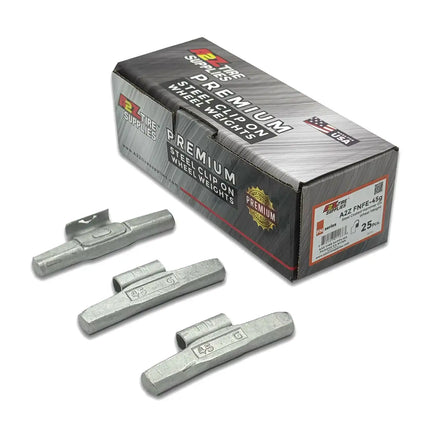 A2Z-FNFE-45G - FN Profile 45g Steel Clip-on Wheel Weights Box of 25 - A2Z Tire Supplies