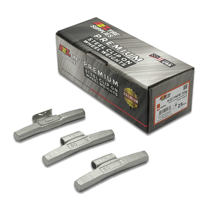 FN Series 50g Steel Hammer-On Wheel Weights (Box of 25) - a2ztiresupplies