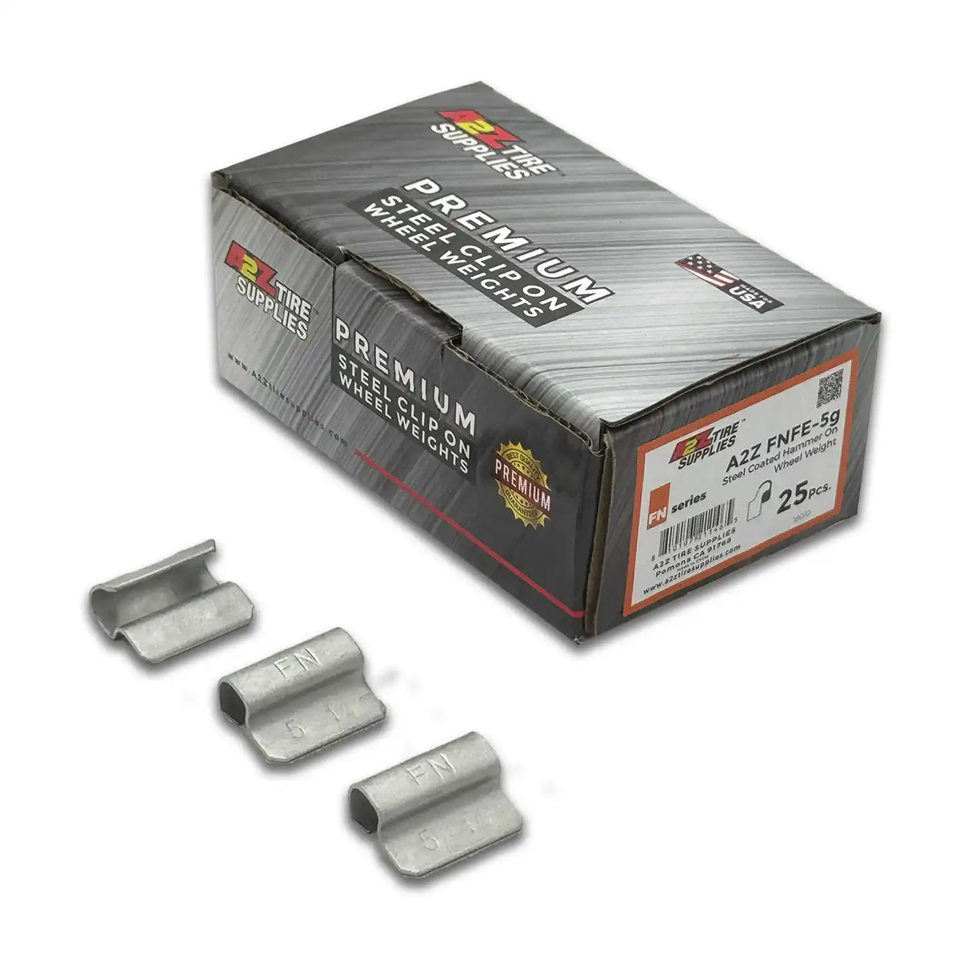 FN 5g Steel Clip on Wheel Weights for Japanese Alloy Rims 25 PCS