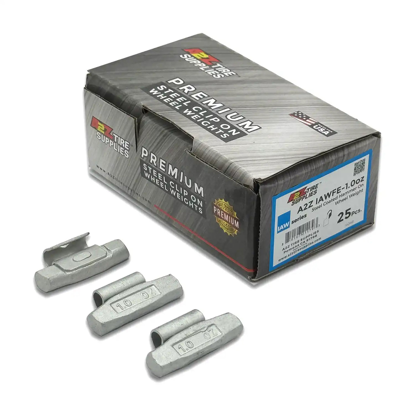 IAW 1.0oz Steel Clip on Wheel Weights for European Alloy Rims 25 PCS