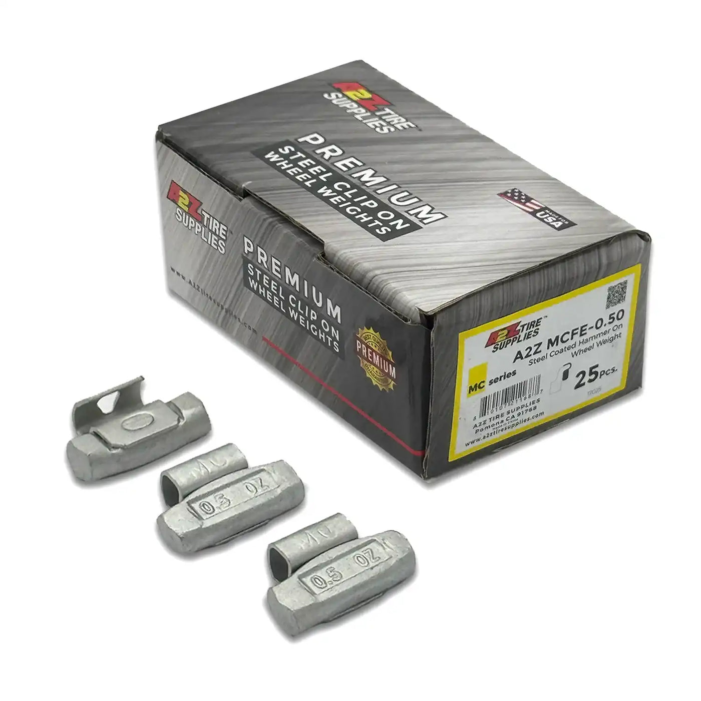 MC 0.50oz Steel Clip on Wheel Weights for Domestic Alloy Rims 25 PCS