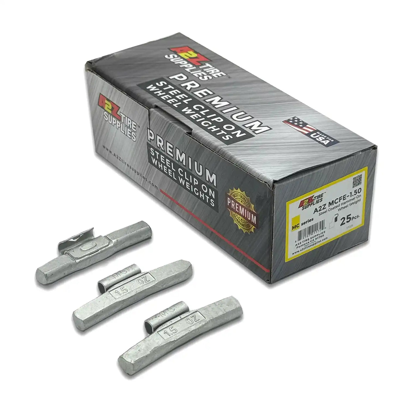 MC 1.50oz Steel Clip on Wheel Weights for Domestic Alloy Rims 25 PCS
