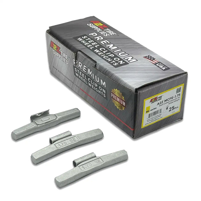 MC 1.75oz Steel Clip on Wheel Weights for Domestic Alloy Rims 25 PCS