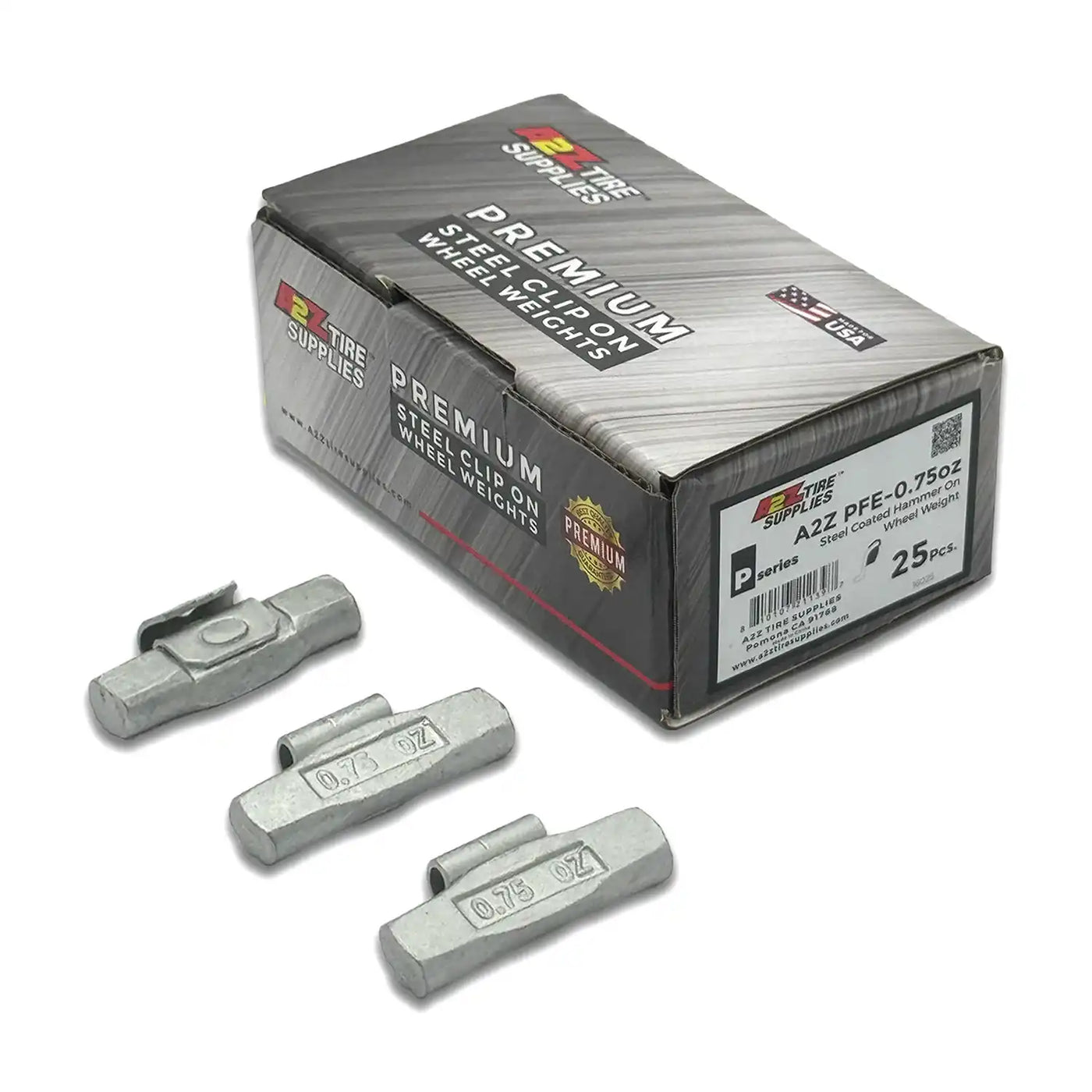P 0.75oz Steel Clip on Wheel Weights for Passenger Steel Rims 25 PCS