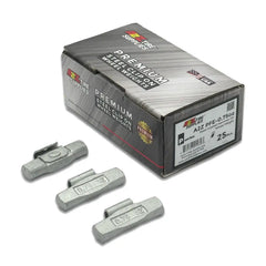 A2Z-PFE-0.75 - P Profile 0.75 oz Steel Clip-on Wheel Weights Box of 25 - A2Z Tire Supplies