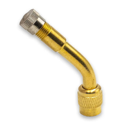 A2Z-VE36-45-1 - Standard Bore 2.125" Long Brass Truck Valve Stem Extension with 45° Bend (VE36-45) - A2Z Tire Supplies