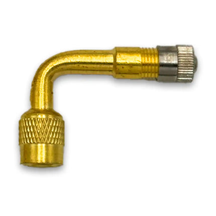 A2Z-VE36-90-1 - Standard Bore 2.125" Long Brass Truck Valve Stem Extension with 90° Bend (VE36-90) - A2Z Tire Supplies