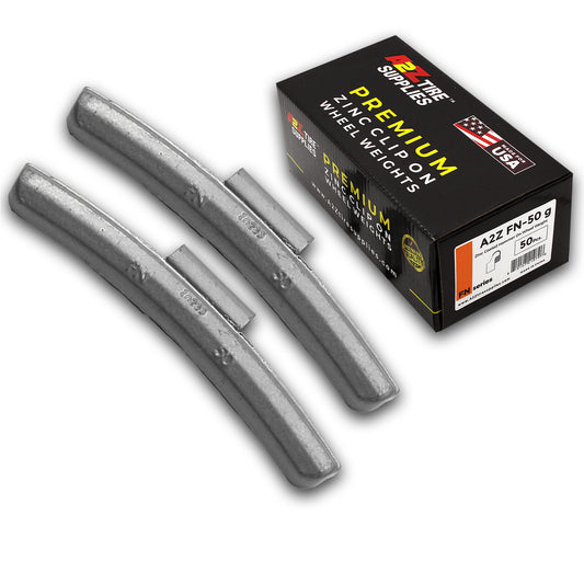 Box of 50 FN-Series 50g Zinc Hammer-on Wheel Balancing Weights for Japanese Alloy Wheels 