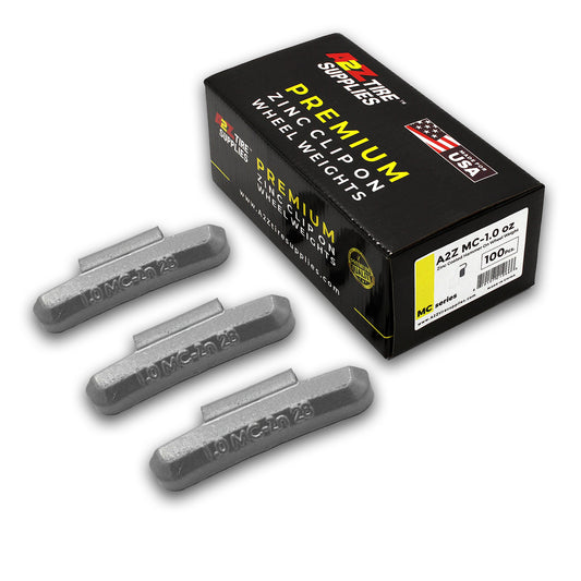 Box of 100 MC-Series 1.0-oz Zinc Hammer-on Wheel Balancing Weights for Domestic Alloy Wheels