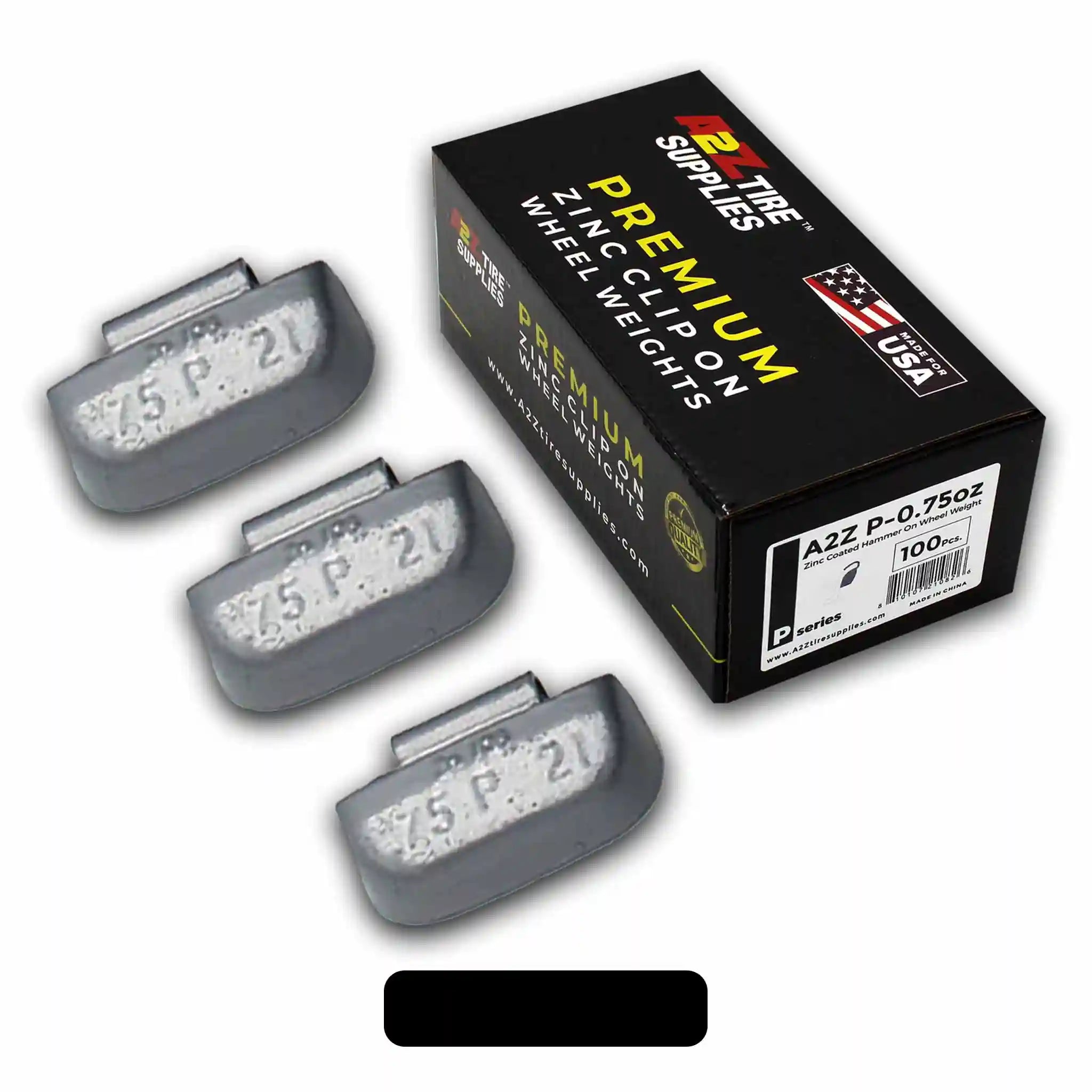 Box of 100 P-Series 0.75-oz Zinc Hammer-on Wheel Balancing Weights for Passenger Steel Wheels