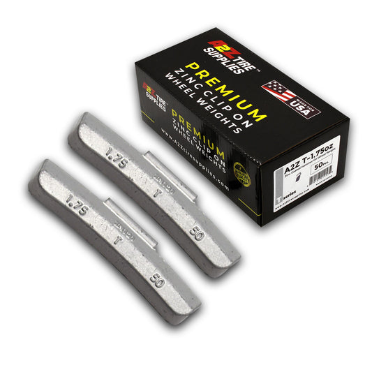 Box of 50 T-Series 1.75-oz Zinc Hammer-on Wheel Balancing Weights for Light Truck and SUV Steel Wheels