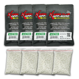 (4 Pack) 4.5-oz Xtreme Plus Off-Road Beads TPMS-Safe Self-Balancing Bags - A2Z 150