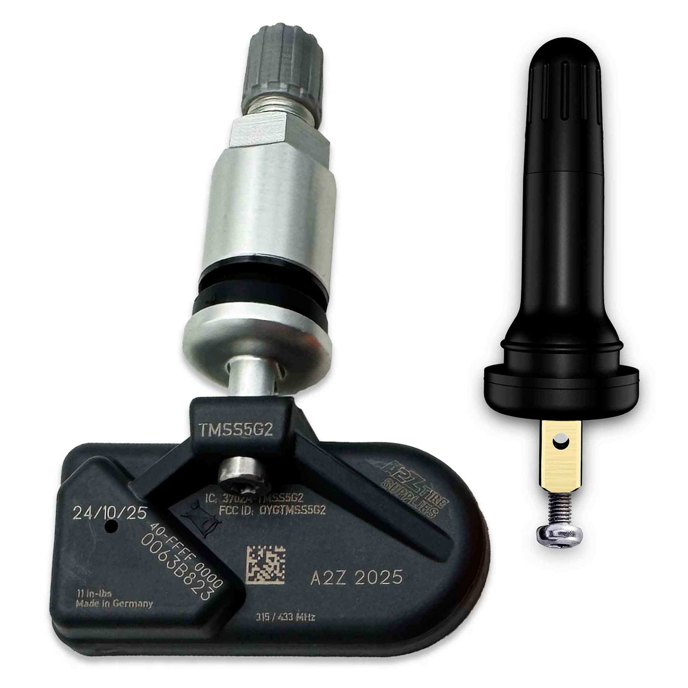 A2Z2025 Programmable TPMS Sensor w/ Metal + Rubber Valve Stems, additional view 3