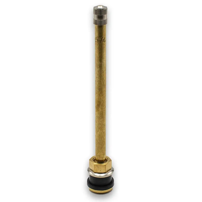 A2Z-574-1 - 574 Brass Clamp-in 5" Straight Truck Valve for Tubeless Tires | Fits 0.625" Hole | TR574 - A2Z Tire Supplies