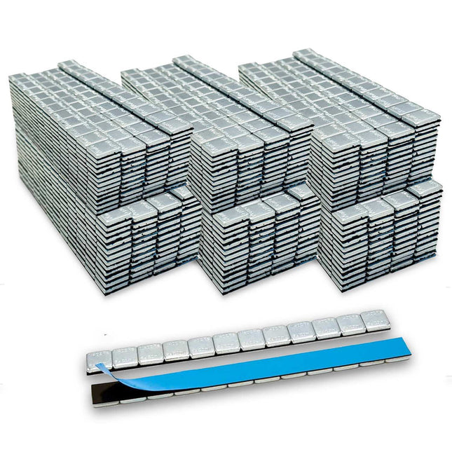 A2Z-366 FEC-M - 1/4 oz Steel Adhesive Wheel Weights Box of 3600 - Blue Tape - A2Z Tire Supplies