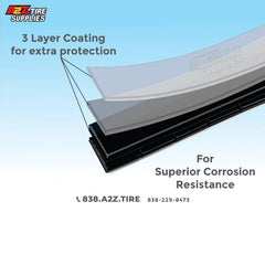 1/2 oz Black Coated Steel Adhesive Wheel Weights - 3M Tape, Roll of 358 Segments