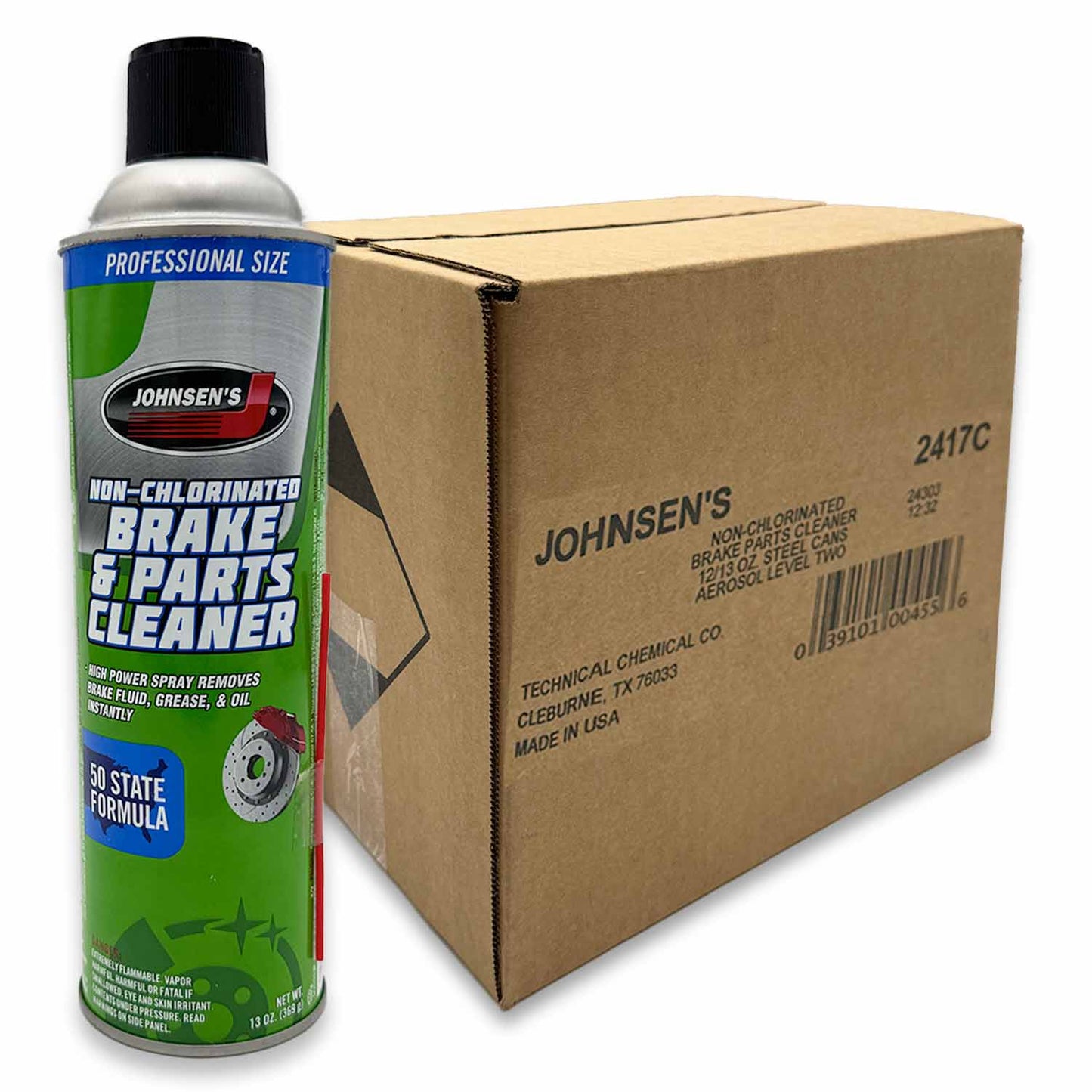 (12-Pack) Johnsen's 13-oz Non-Chlorinated Brake & Parts Cleaner | 2417C