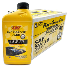 12-Pack CMJ Brothers Race Group Plus SAE 5W-30 Synthetic Blend Motor Oil, 1 QT
