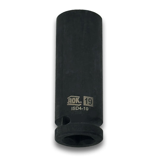 Deep Impact 19mm Heavy-Duty Steel Socket High-Torque Rated 1/2" Drive - Metric (Made in Taiwan) - a2ztiresupplies