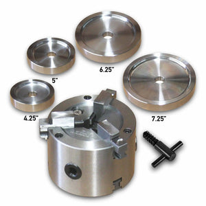Double-Sided Quick Chuck Adapter + Backing Plates for 1