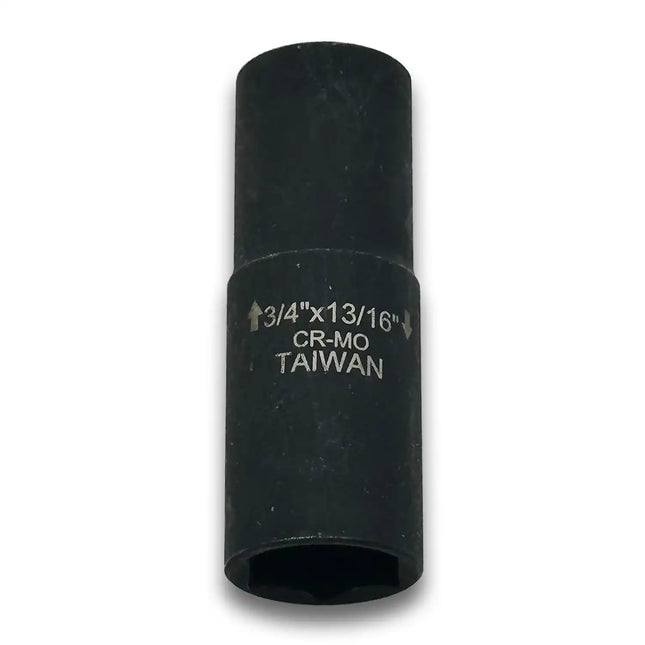 A2Z-F4-1213 - Thin-wall 3/4" x 13/16" Steel Flip Socket Rated for High-Torque 1/2" Drive | SAE (Made in Taiwan) - A2Z Tire Supplies