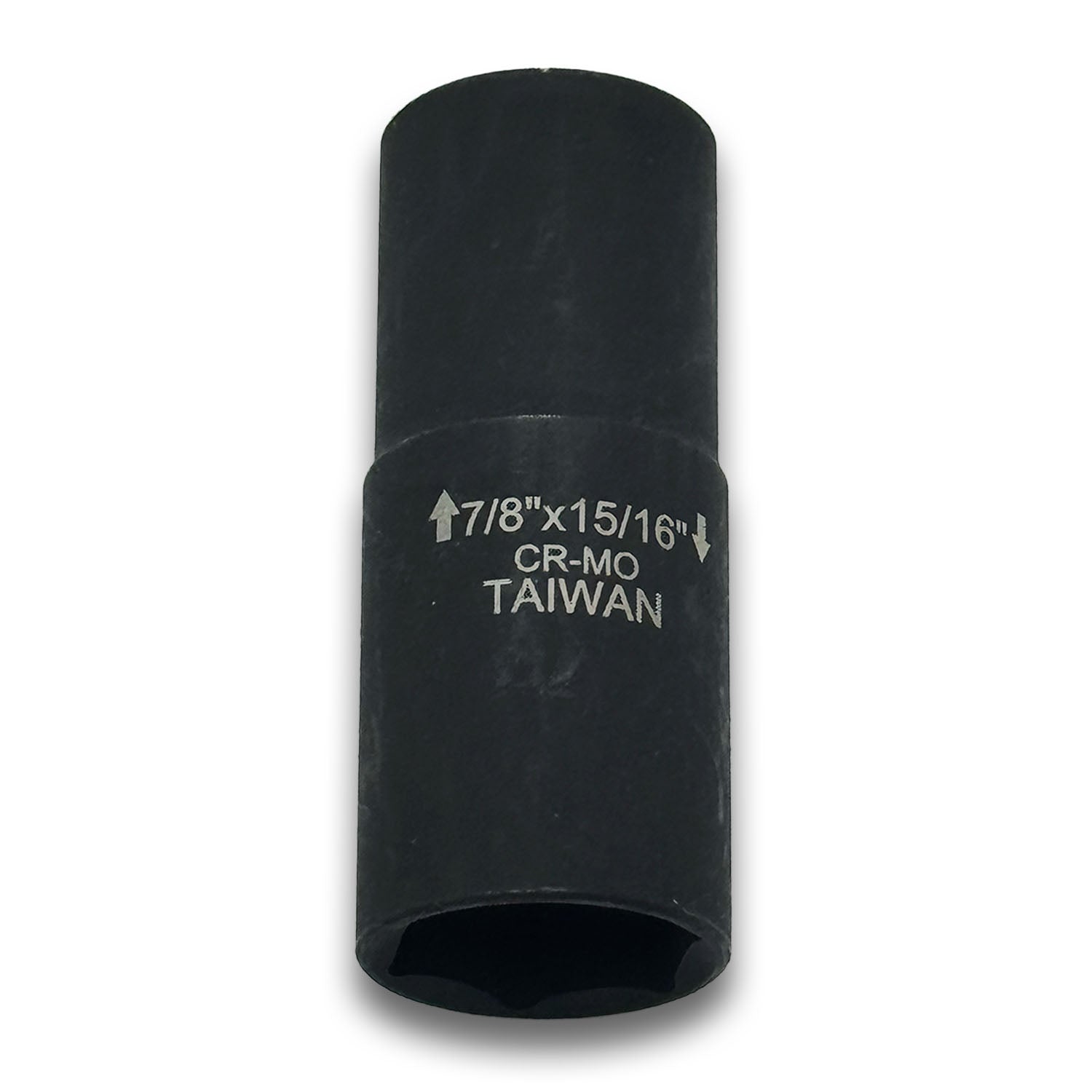 Thin-wall 7/8" x 15/16" Steel Flip Socket Rated for High-Torque 1/2" Drive - SAE (Made in Taiwan) - a2ztiresupplies