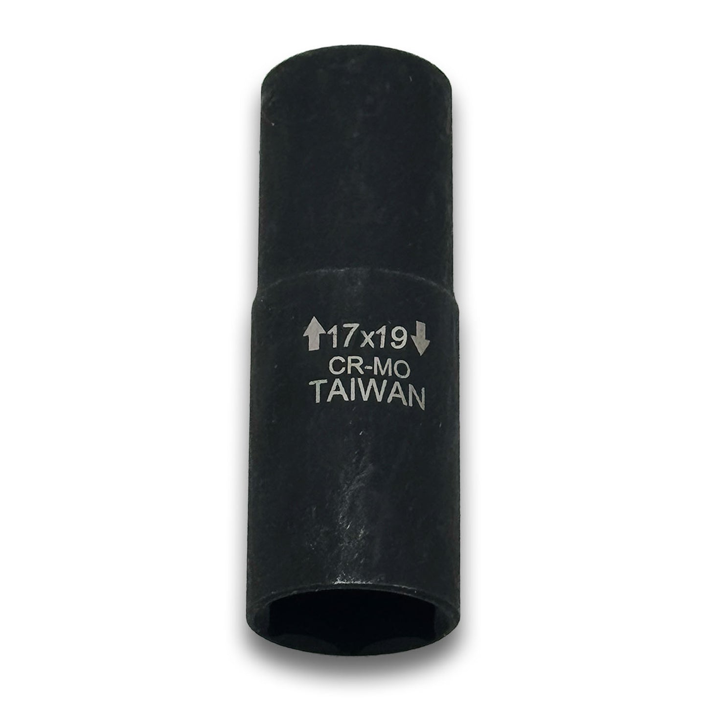 Thin-wall 17mm x 19mm Steel Flip Socket Rated for High-Torque 1/2" Drive - Metric (Made in Taiwan) - a2ztiresupplies