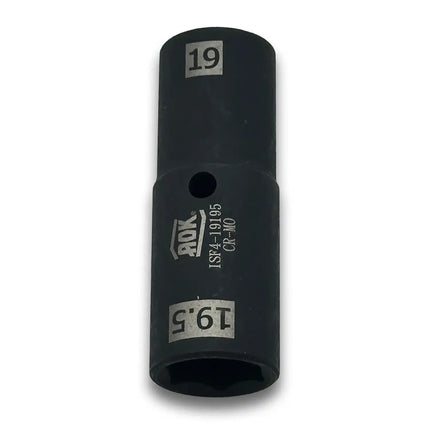 A2Z-F4-19195 - Thin-wall 19mm x 19.5mm Steel Flip Socket Rated for High-Torque 1/2" Drive | Metric (Made in Taiwan) - A2Z Tire Supplies