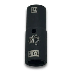 A2Z-F4-19195 - Thin-wall 19mm x 19.5mm Steel Flip Socket Rated for High-Torque 1/2" Drive | Metric (Made in Taiwan) - A2Z Tire Supplies