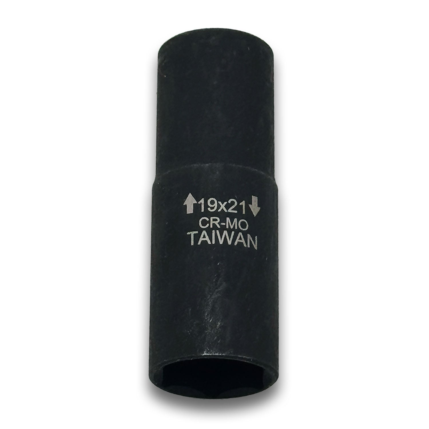 Thin-wall 19mm x 21mm Steel Flip Socket Rated for High-Torque 1/2" Drive - Metric (Made in Taiwan) - a2ztiresupplies