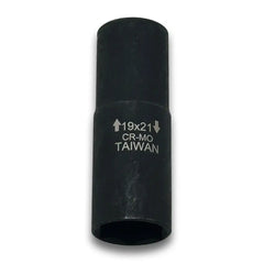 A2Z-F4-1921 - Thin-wall 19mm x 21mm Steel Flip Socket Rated for High-Torque 1/2" Drive | Metric (Made in Taiwan) - A2Z Tire Supplies