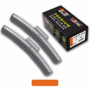 FN Series 50g Rust-Proof Epoxy Coated Zinc Hammer-On Wheel Weights — Box of 50