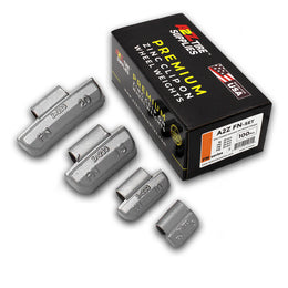 FN SET of 5g, 10g, 15g, 20g Rust-Proof Zinc Hammer-On Wheel Weights - (25 Each Size)