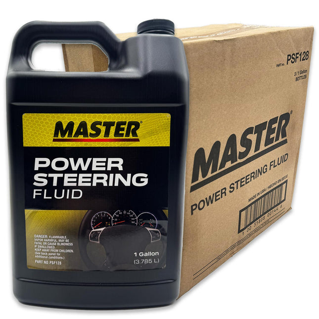 (3-Pack) MASTER Power Steering Fluid, 3 x 1 gal Bottles - Made in USA