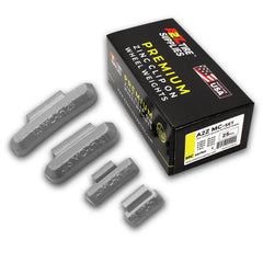 A2Z-MC-SET MC SET 0.25-oz, 0.50-oz, 0.75-oz, 1.0-oz Zinc Hammer-On Wheel Weights - (25 Each Size) - A2Z Tire Supplies