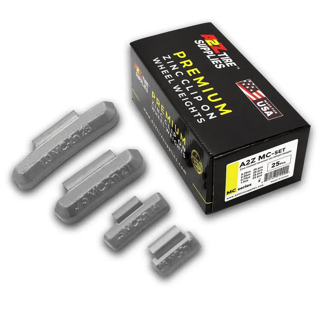 MC Zinc Clip on Wheel Weights Assortment 0.25 0.50 0.75 1.0oz for Domestic Alloy Rims 100 PCS