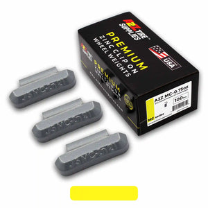 MC Series 0.75‑oz Rust-Proof Epoxy Coated Zinc Hammer‑On Wheel Weights — Box of 100