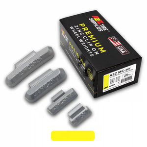 MC SET 0.25-oz, 0.50-oz, 0.75-oz,  1.0-oz Zinc Hammer-On Wheel Weights — 25 Each Size