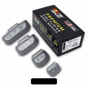 P SET 0.25-oz, 0.50-oz, 0.75-oz, 1.0-oz Zinc Hammer-On Wheel Weights — (25 Each Size)